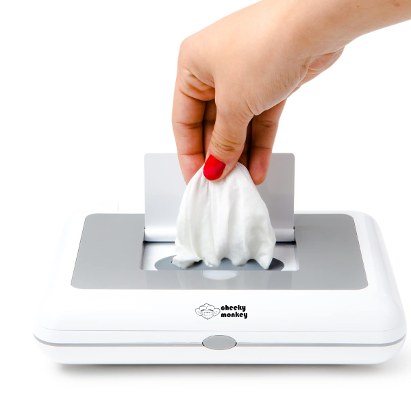 Cheeky Monkey Compact Wipes Warmer, Grey